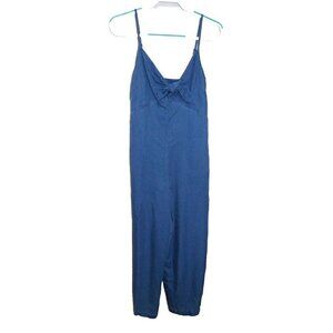 OLD NAVY blue sleeveless jumpsuit ankle length 25.5" inseam women's size S, NEW